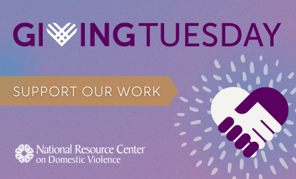 Purple background with text that reads "Giving Tuesday: Support Our Work"